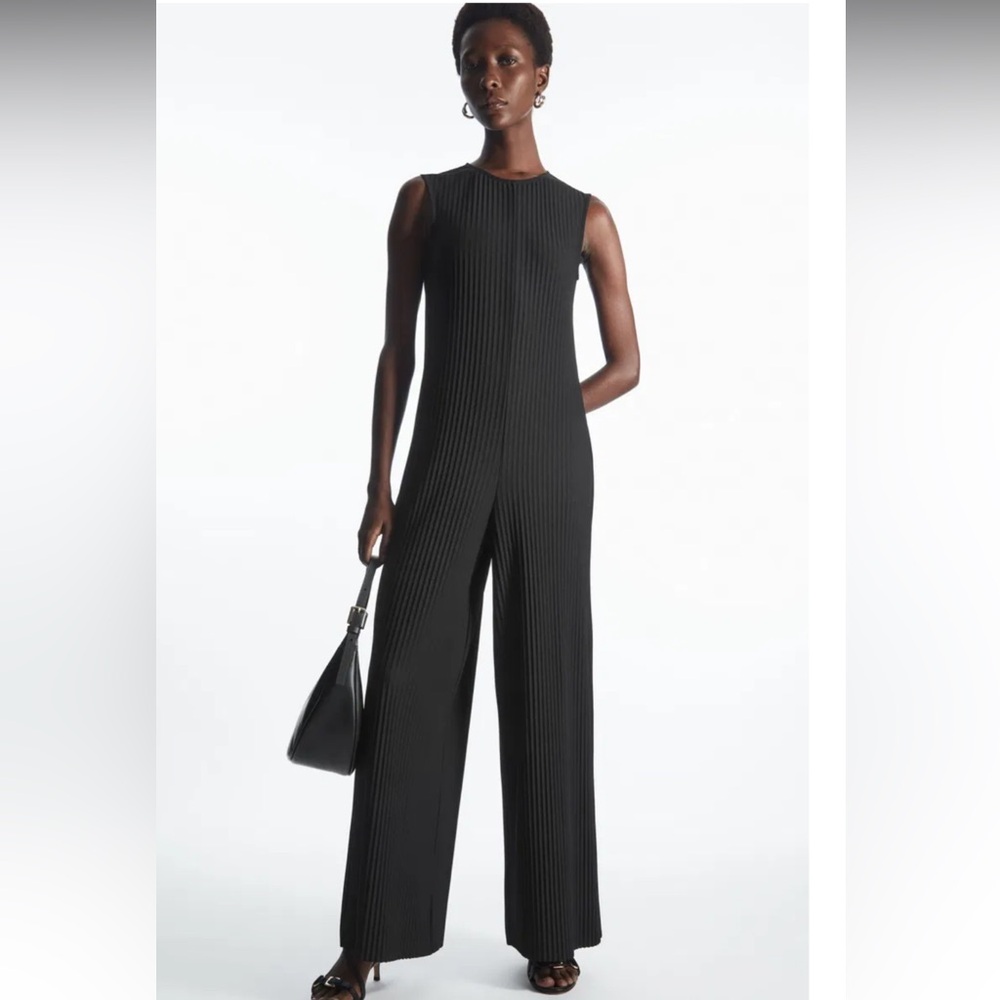 COS Black Ribbed Sleeveless Jumpsuit - Picture 6 of 13